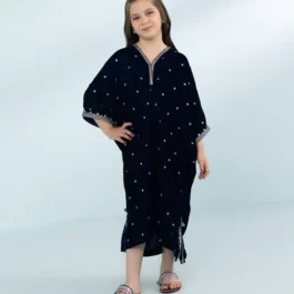 Embroidered Velvet Kaftan