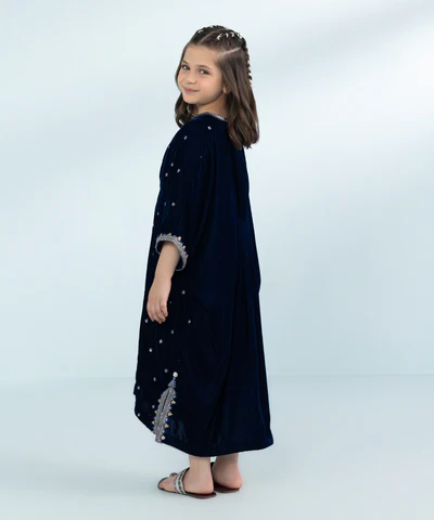 Embroidered Velvet Kaftan - Image 2