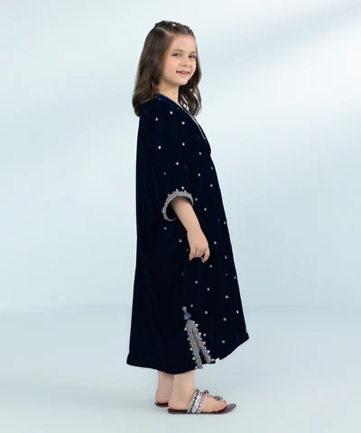 Embroidered Velvet Kaftan - Image 4