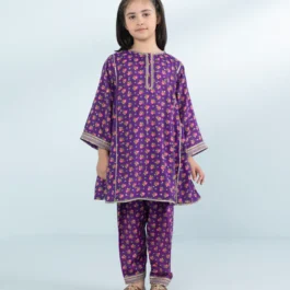2 Piece – Embroidered Raw Silk Suit